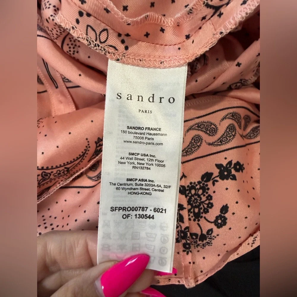 Sandro Galy Paisley-print Dress Size 34 - Picture 12 of 16